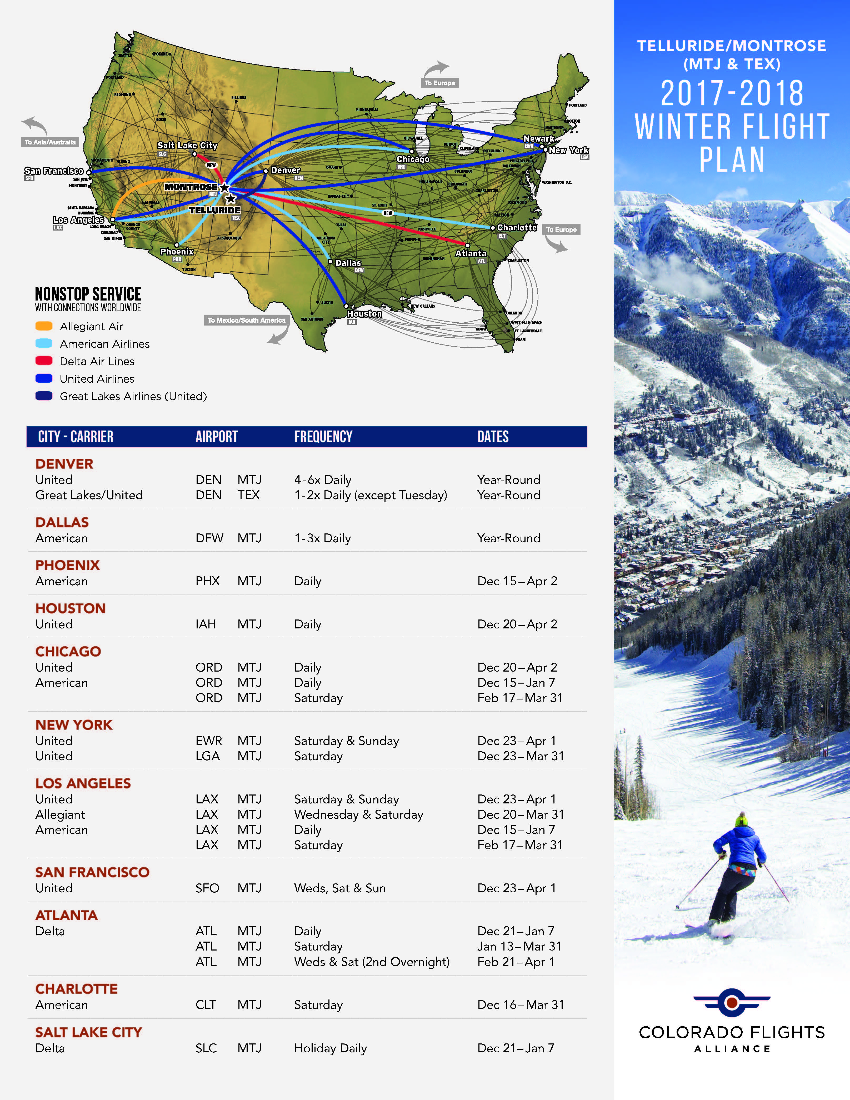 Winter Air Schedule 2017 18