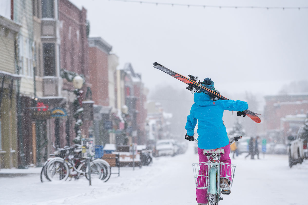 biking around Telluride, CO