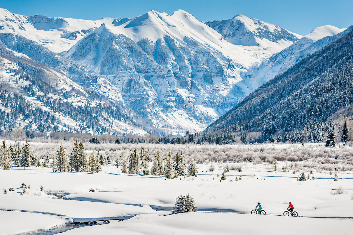 fat tire biking on Valley Floor in Telluride, CO