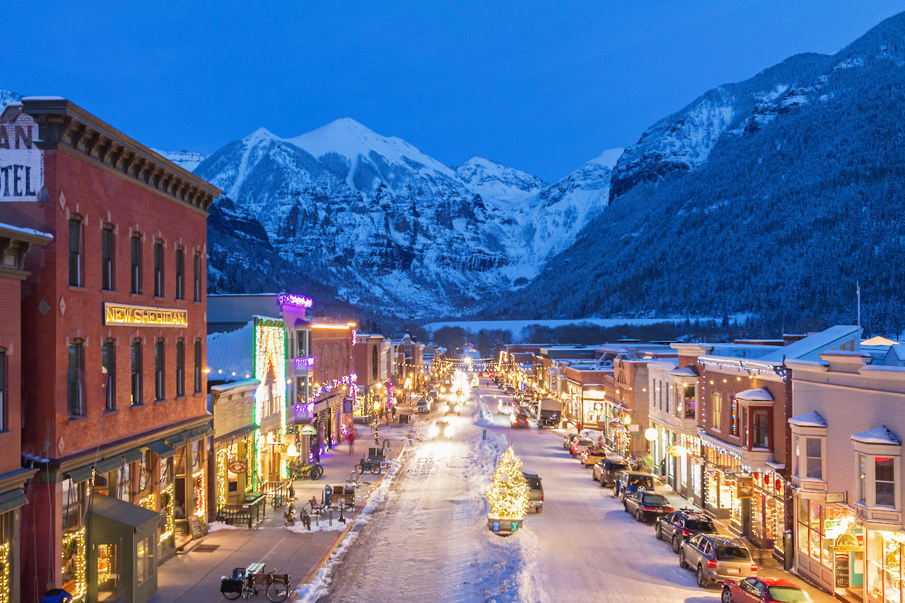 Telluride Main Street over the holidays