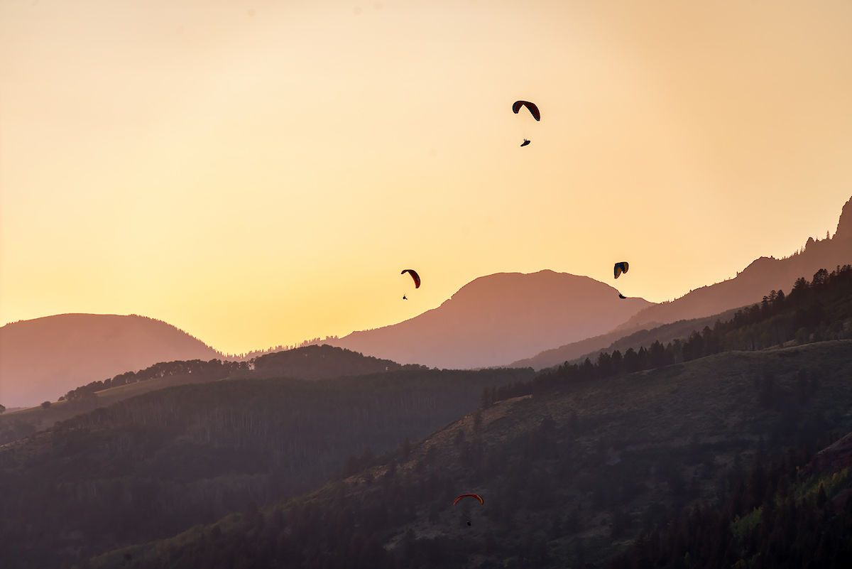 paragliding above Telluride, CO