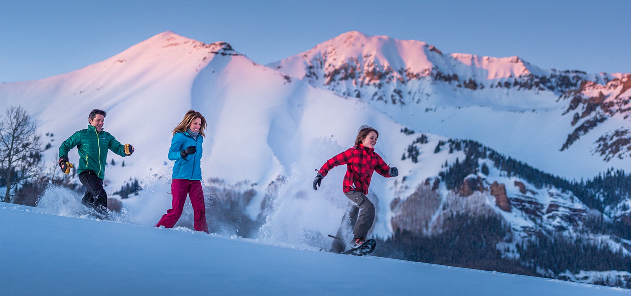 snowshoeing in Telluride, CO