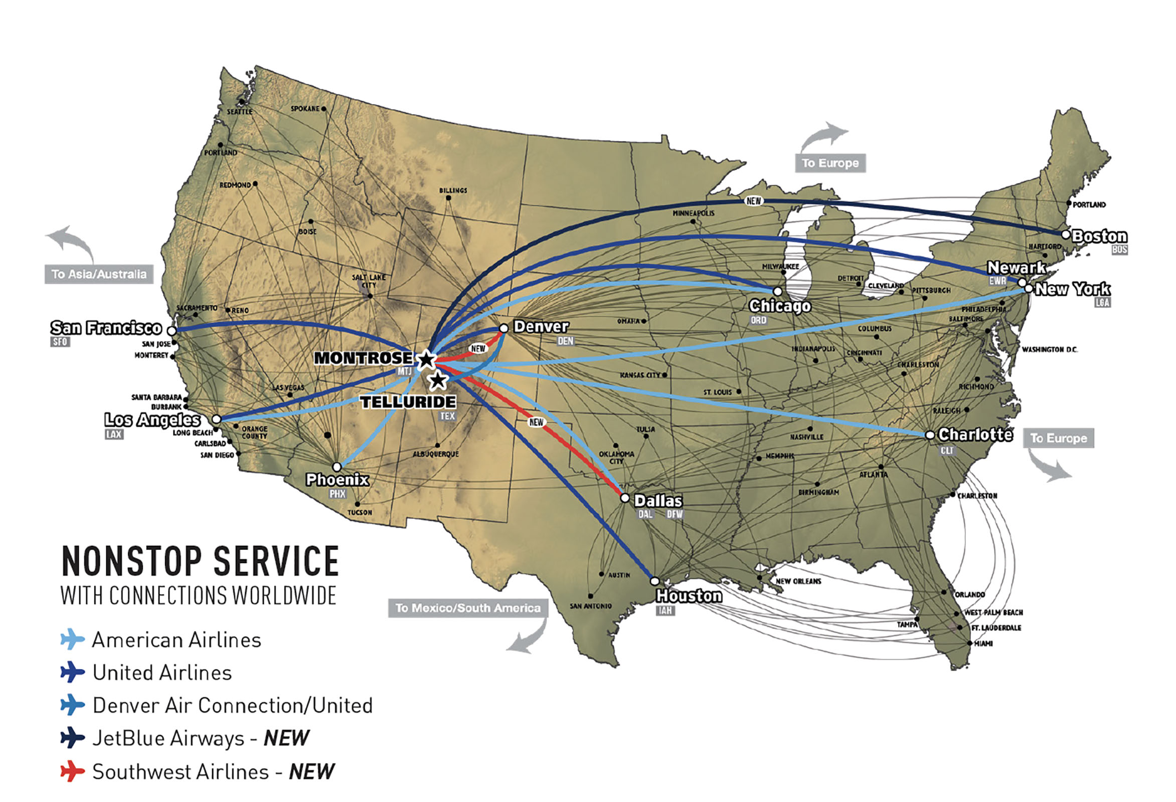 Destination Telluride Winter air options make it easy to hit the