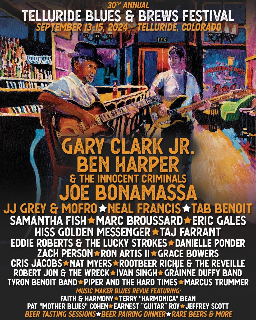 Telluride Blues & Brews Announces 30th Annual Lineup Visit Telluride